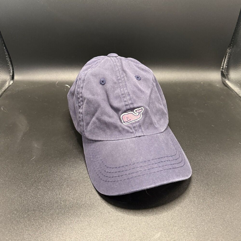 Vineyard Vines Youth Hat OSFA Youth Blue Adjustable Whale Embroidered
